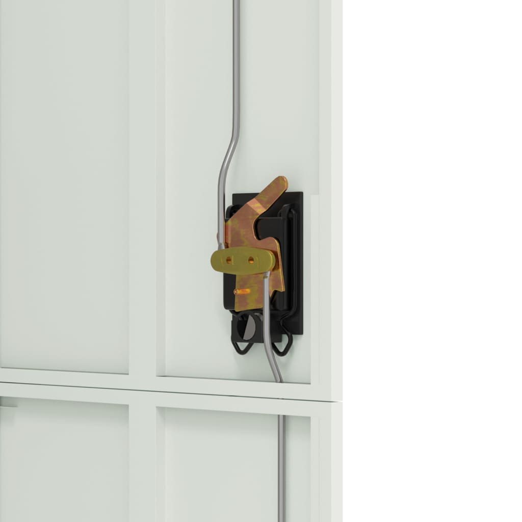 Aktenschrank mit 2 Türen Grau 90 cm Stahl