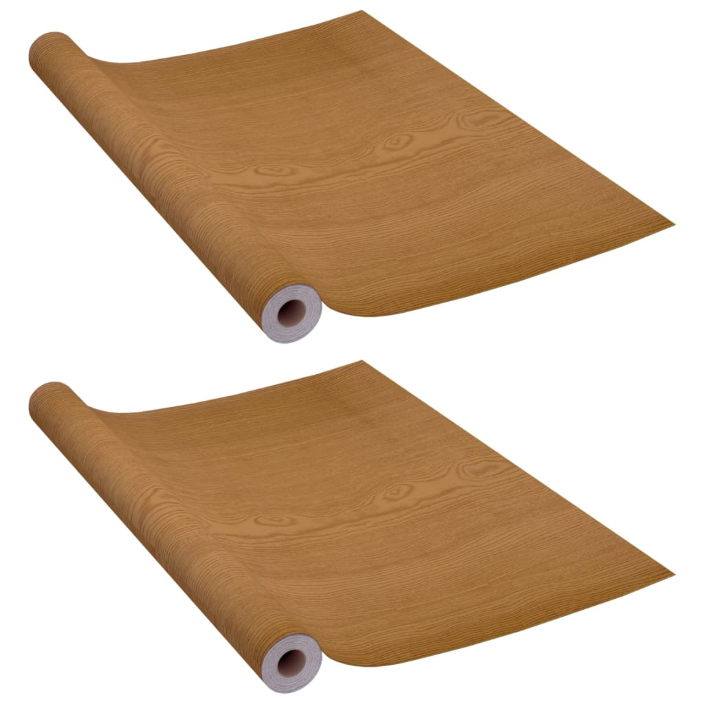 Selbstklebende Türfolien 2 Stk. Weißes Holz 210 x 90 cm PVC