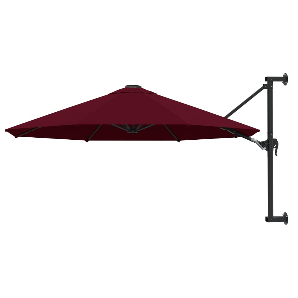 Sonnenschirm zur Wandmontage mit Metall-Mast 300 cm Sandweiß