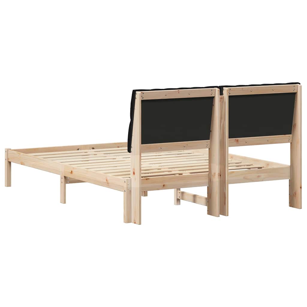 Bettgestell mit gepolstertem Kopfteil Braun 200 x 200 cm