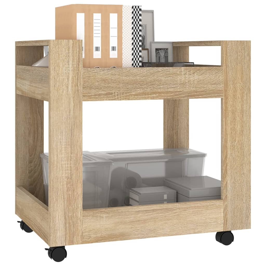 Bürowagen Weiß 60x45x60 cm Holzwerkstoff