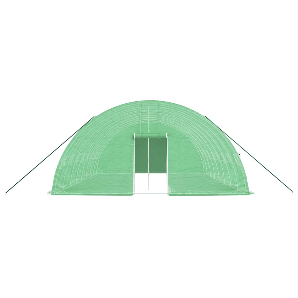 Gewächshaus mit Stahlrahmen Grün 24 m² 6x4x2,85 m