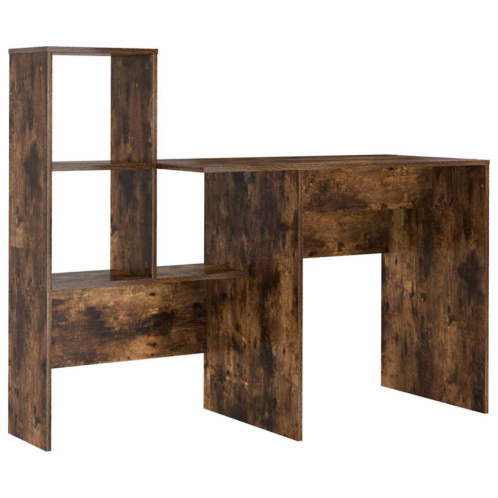 Schreibtisch mit Regal Weiß 131,5 x 50 x 106,5 cm Holzwerkstoff