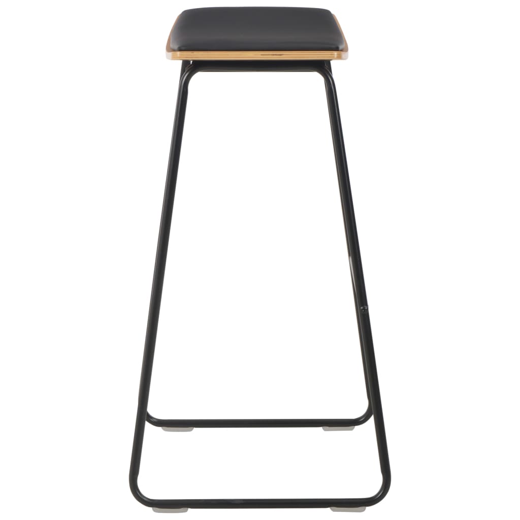 Barhocker 2 Stk. Schwarz Stahl