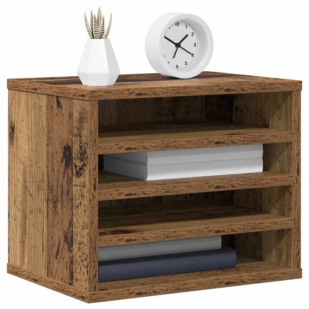 Schreibtisch-Organizer Weiß 36x26x29,5 cm Holzwerkstoff