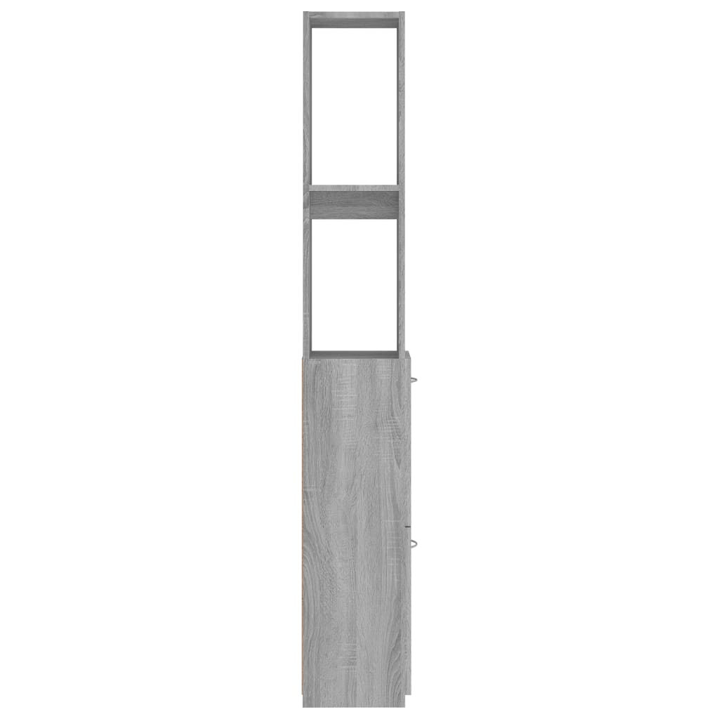 Badschrank Weiß 25x26,5x170 cm Holzwerkstoff