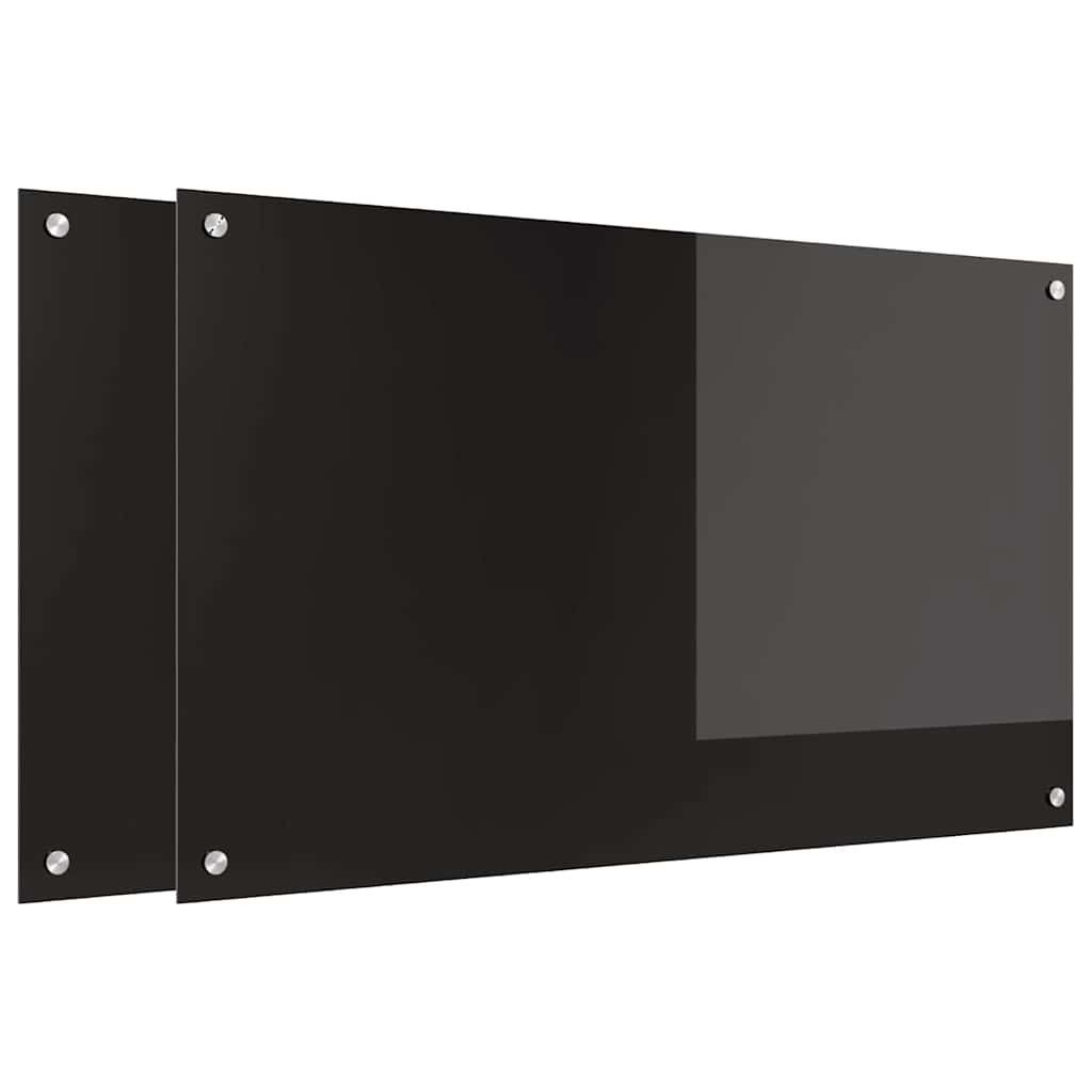 Küchenrückwand 2 pcs Weiß 70 x 40 cm Gehärtetes Glas