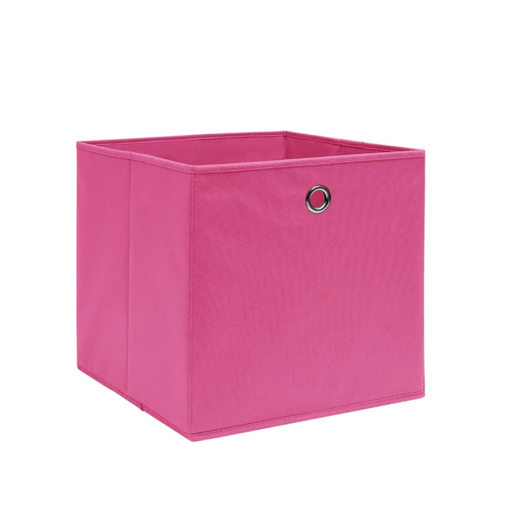 Aufbewahrungsboxen mit Deckeln 10 Stk. 28x28x28 cm Schwarz