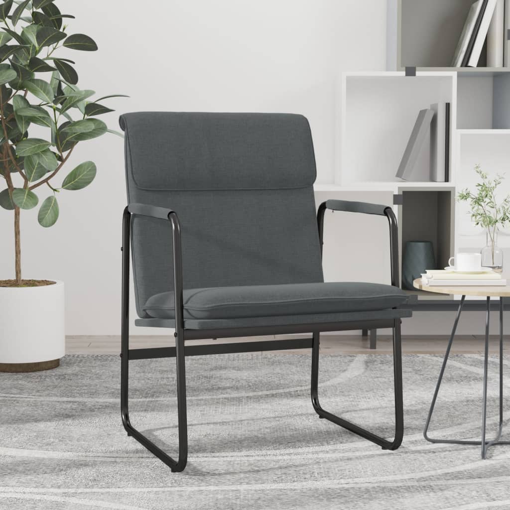 Loungesessel Hellgrau 55x64x80 cm Stoff