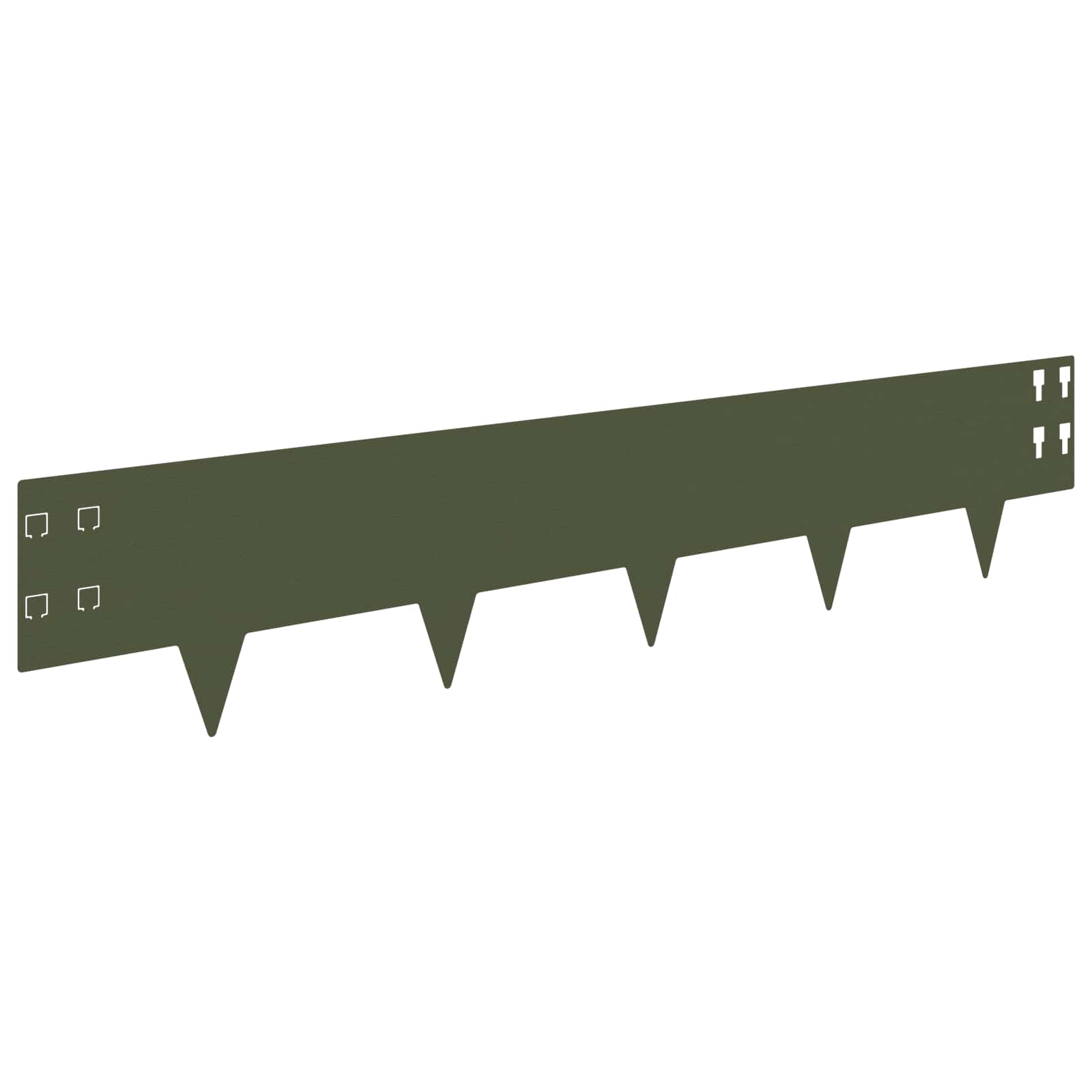 Raseneinfassung 10 pcs 100 x 12 cm Stahl Schwarz