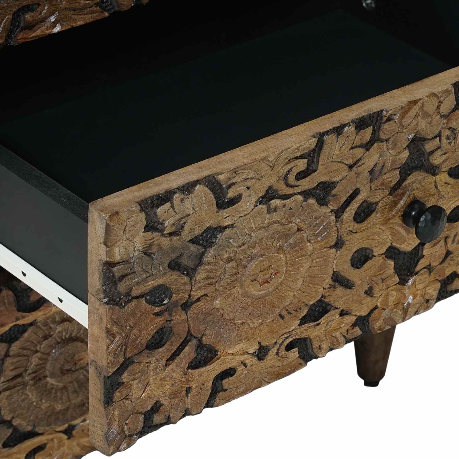 Bettkasten Braun 50 x 33 x 60 cm Massivholz Mango
