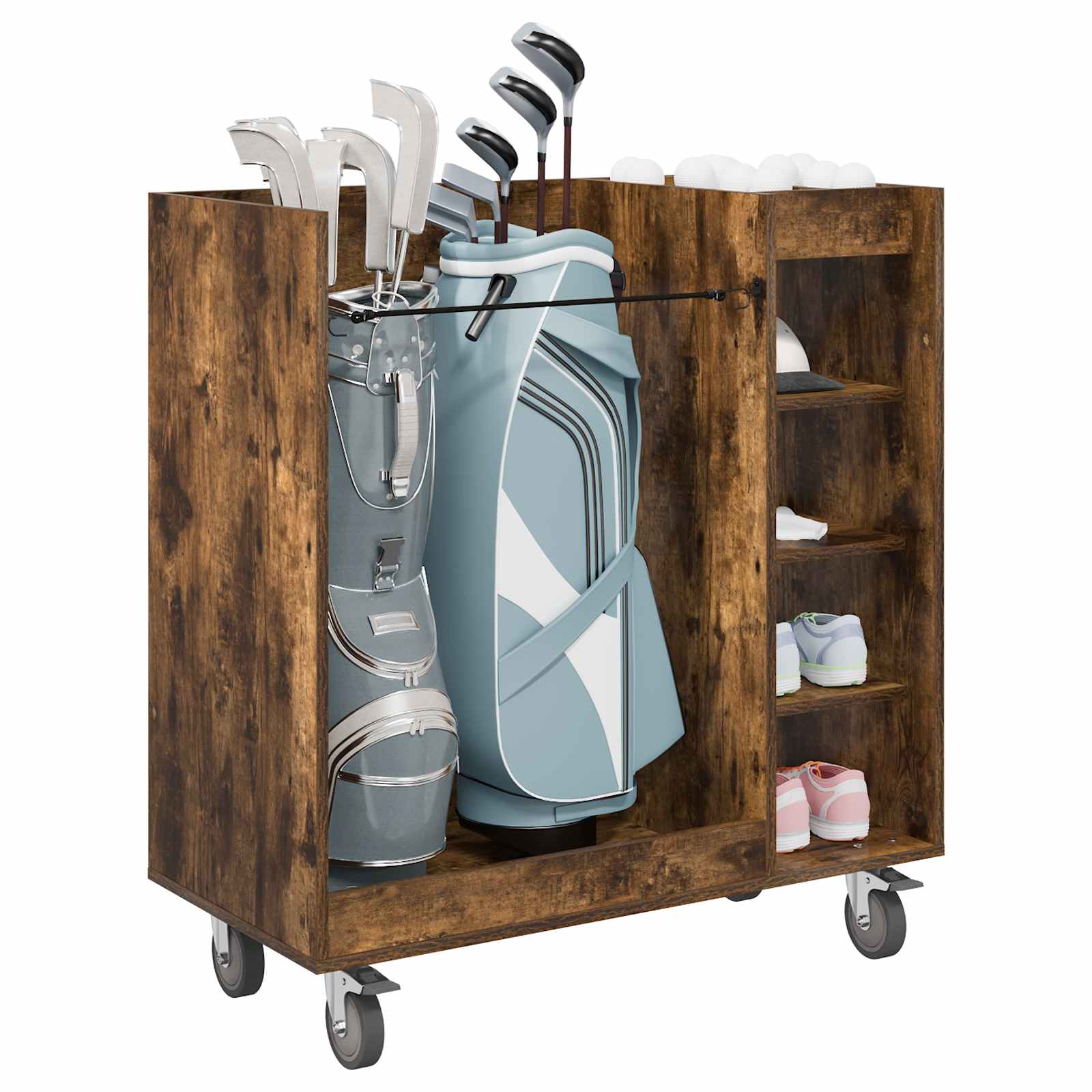 Golf Schrank Mit Rad Uni Weiß 65 x 45 x 98 cm