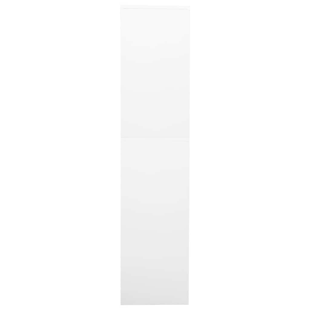 Büroschrank Weiß 90x40x180 cm Stahl
