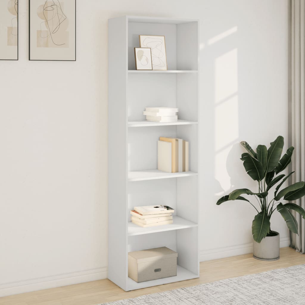 Bücherregal Weiß 80x30x189 cm Holzwerkstoff