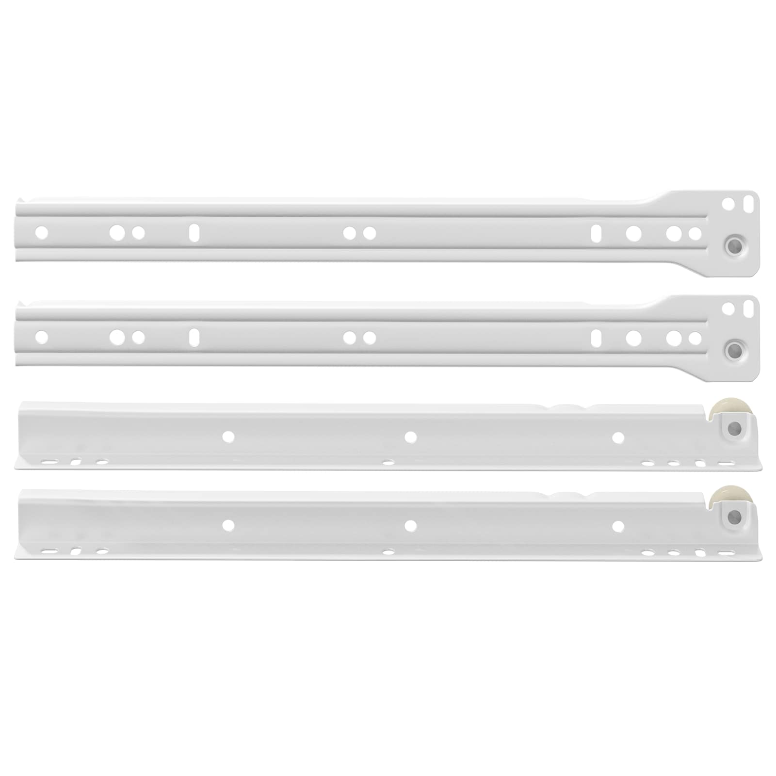 Schubladenschiene 2 pcs Weiß 250 mm Stahl