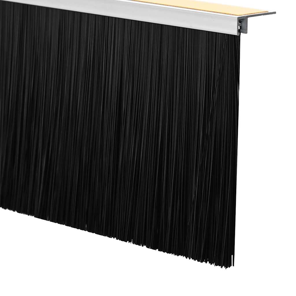 Selbstklebende Türbürstendichtungen 2 pcs Braun 100 cm