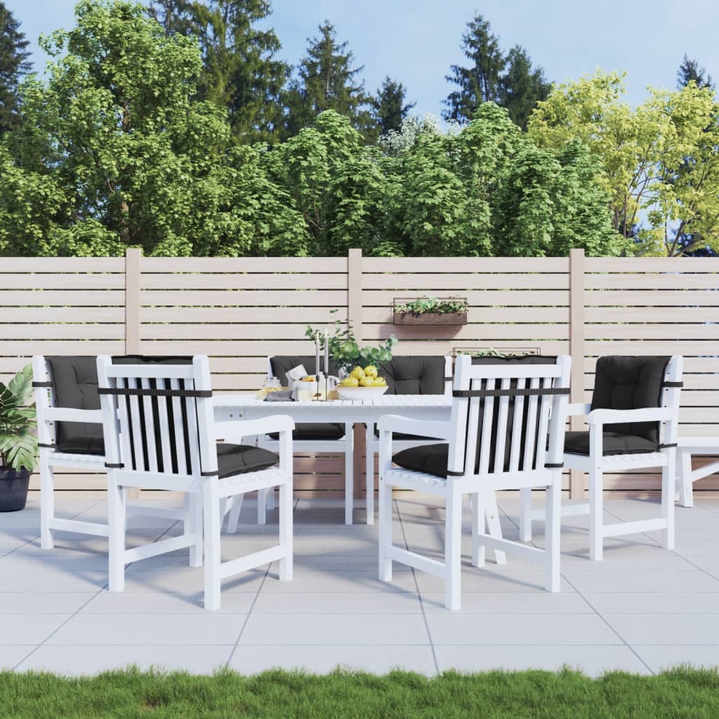Niedriglehner-Auflagen 2 Stk Melange Anthrazit 100x50x7cm Stoff
