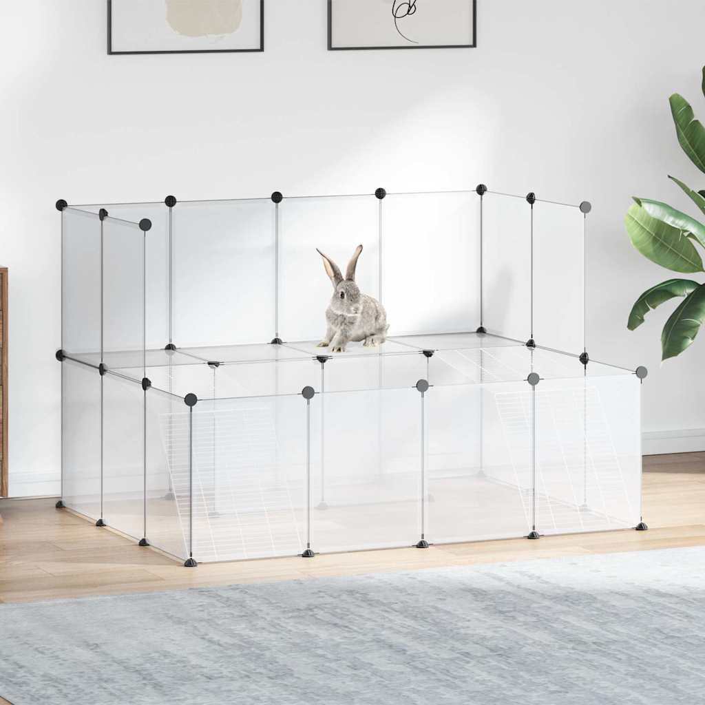 Kleintierkäfig Schwarz 143x107x93 cm PP und Stahl