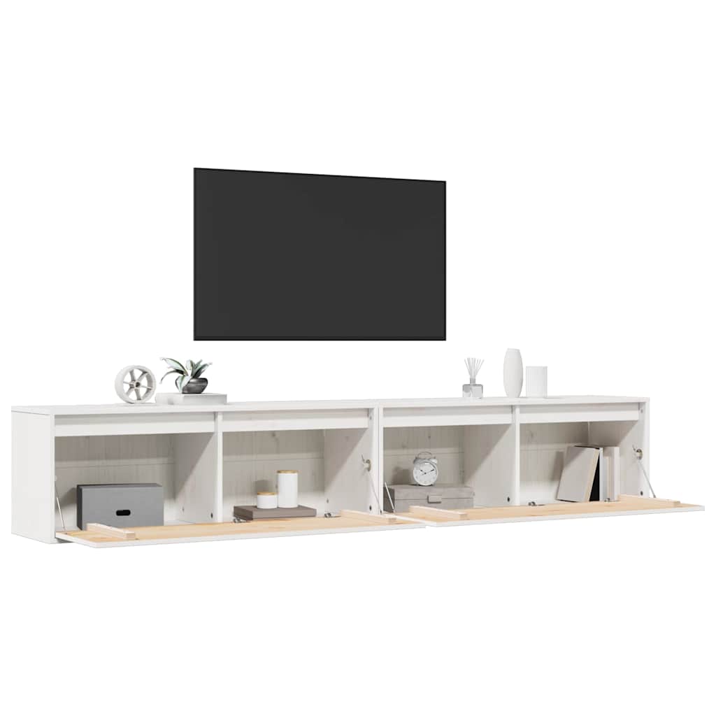Wandschrank 100x30x35 cm Massivholz Kiefer