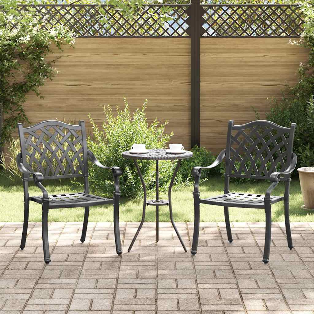 Gartenstuhl 2 pcs Bronze 56 x 55 x 92,5cm Aluminium