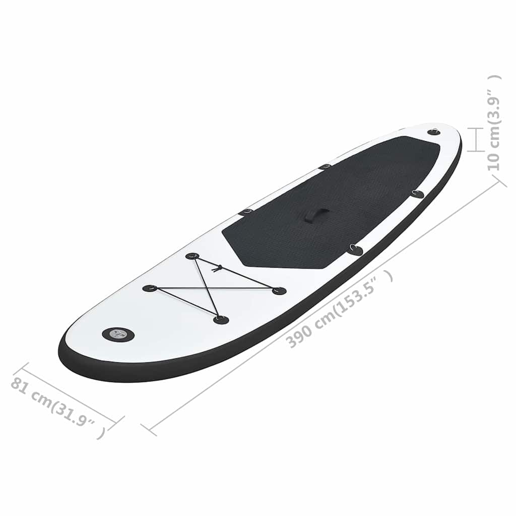 Stand Up Paddle Board SUP Aufblasbar Rot und Weiß