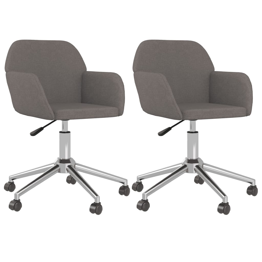 Esszimmerstühle 2 Stk. Drehbar Creme Stoff