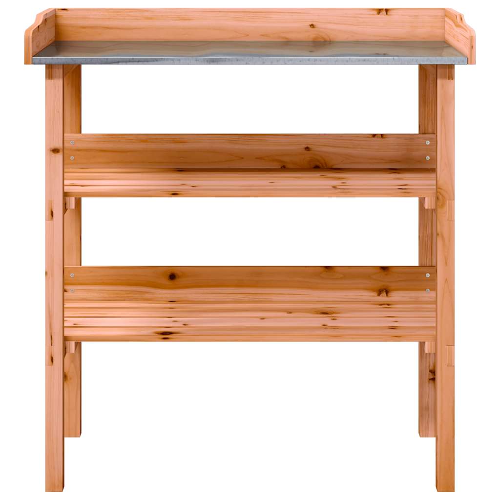 Pflanztisch mit Ablagen 78x38x82,5 cm Massivholz Tanne