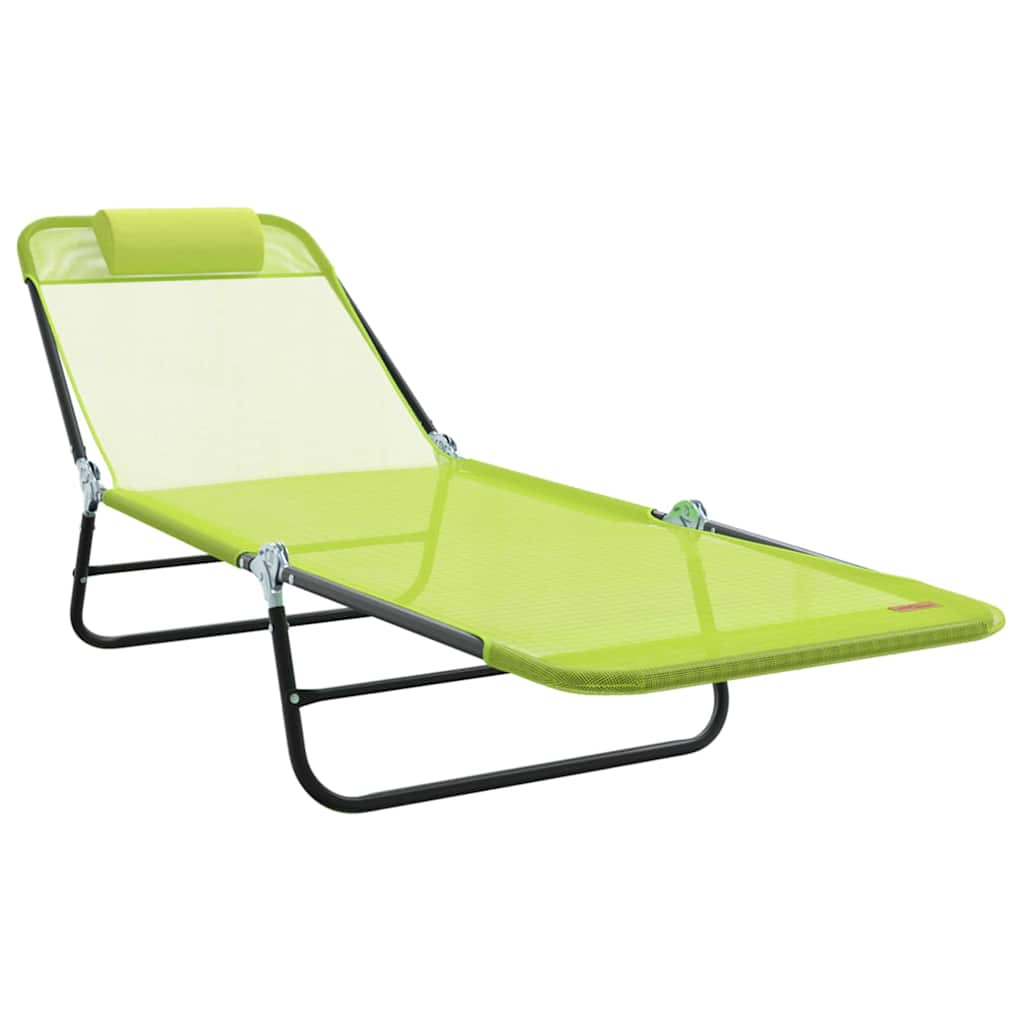 Klappbare Sonnenliege Creme 182 x 55 x 85,5 cm Textilene