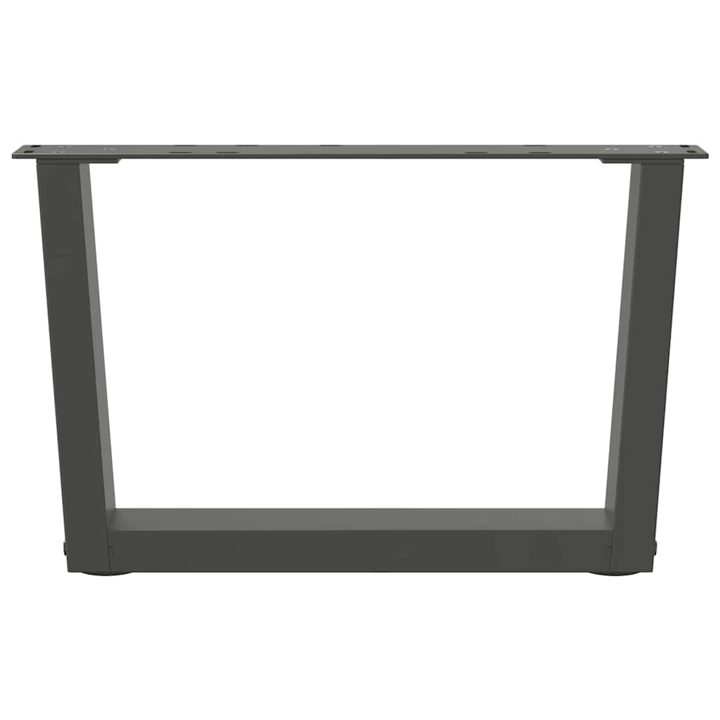 Couchtischbeine V-Form 2 Stück Schwarz 30x(30-31,3) cm Stahl