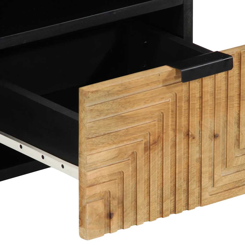 TV-Schränk mit Regal Braun 100 x 33,5 x 46 cm Massivholz Mango