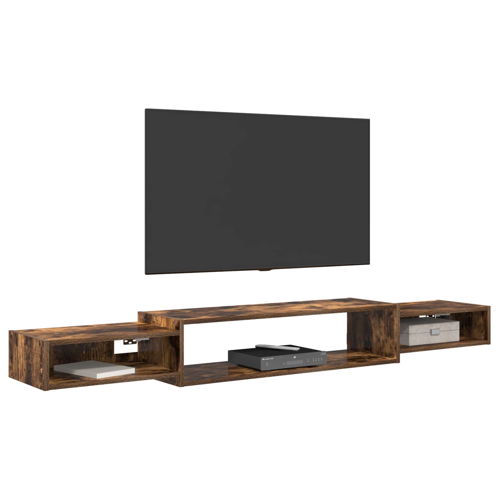 Wandmontierter TV-Schrank Wandhalterung Weiß 140 x 28 x 21 cm