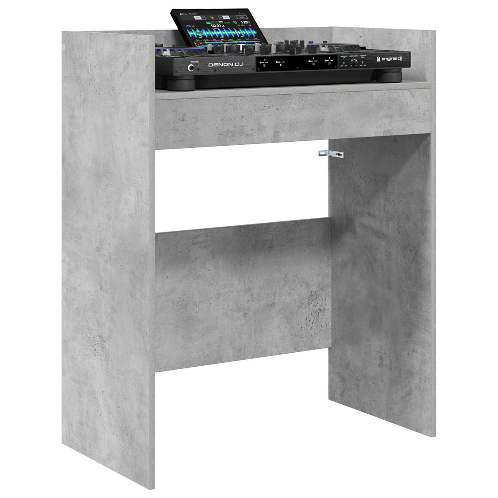 DJ Tisch Weiß 102 x 45 x 102 cm Holzwerkstoff