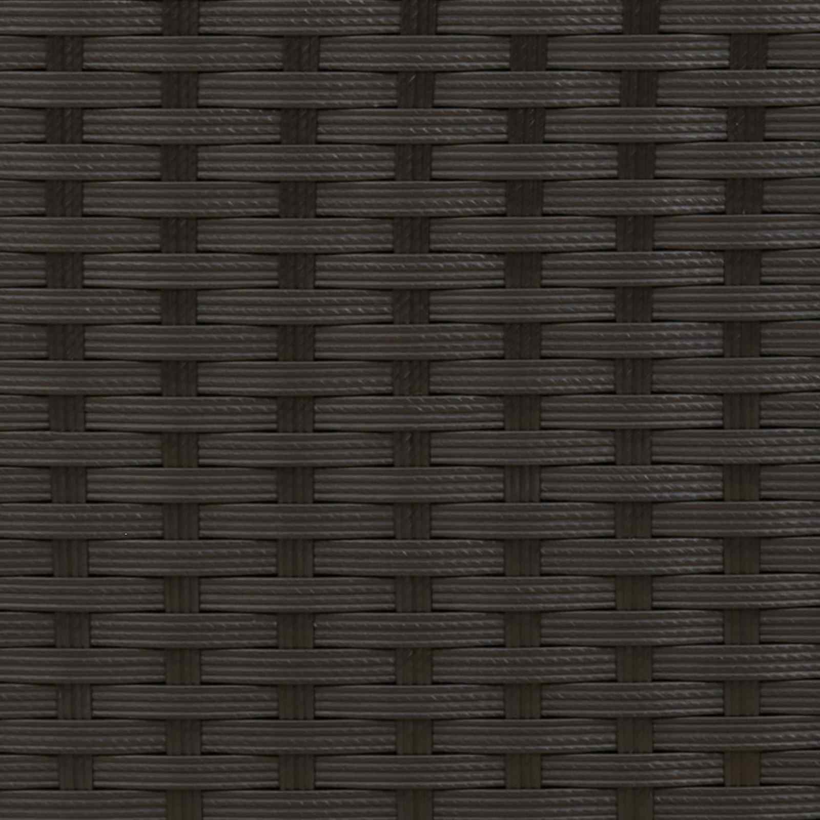 Bank Outdoor mit Kissen Schwarz und Cremeweiß 118 x 55 x 82 cm