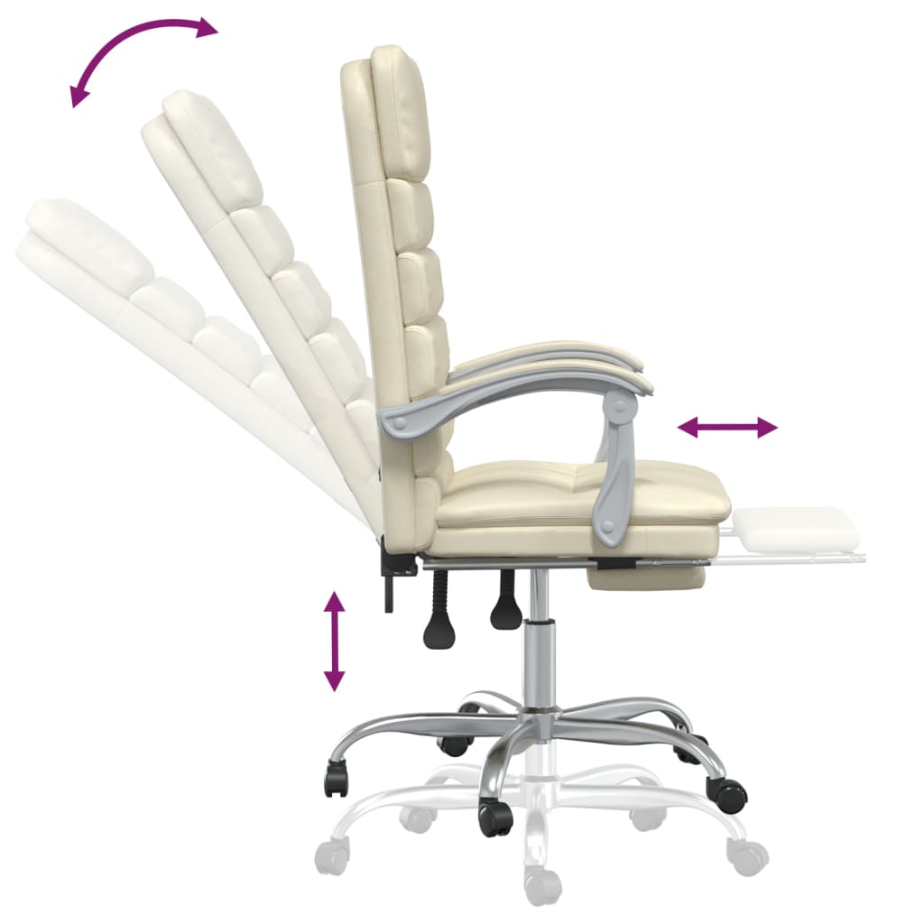 Bürostuhl mit Massagefunktion Schwarz Kunstleder