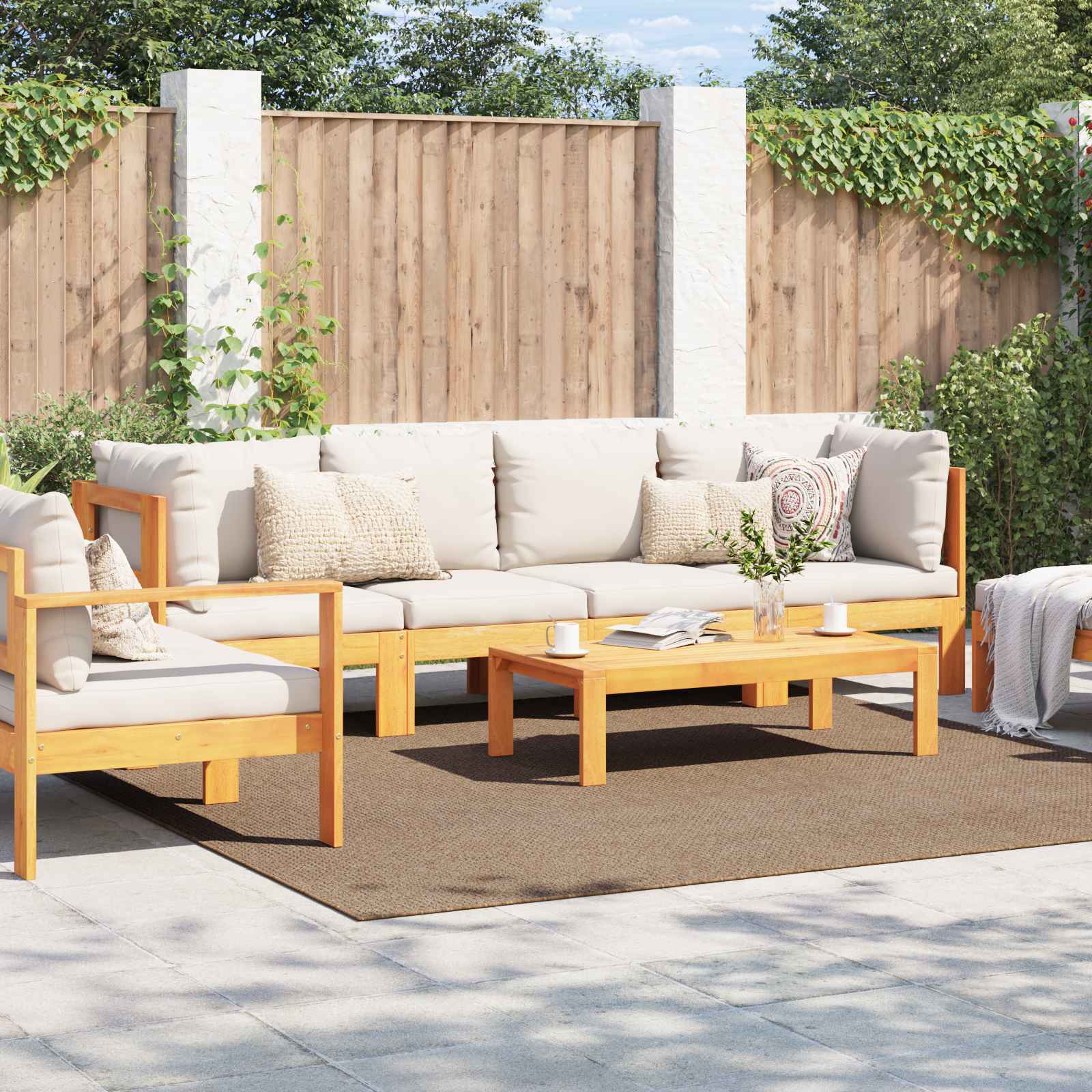 Bereichsteppiche Rechtwinklig AGIRA Natur 150 x 80 cm Polyester