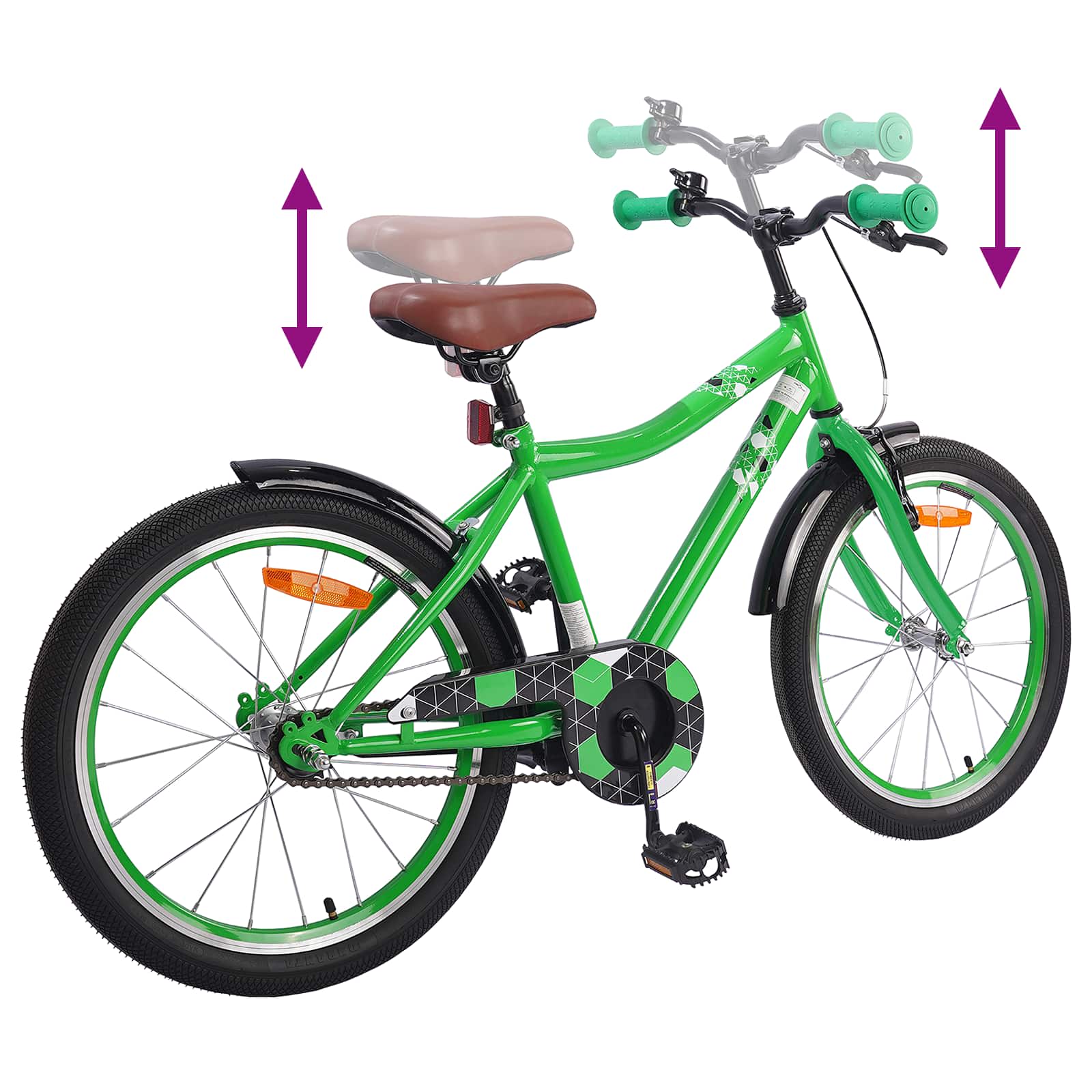 Kinderfahrrad 12 Zoll für 2-4 Jahre alt Schwarz