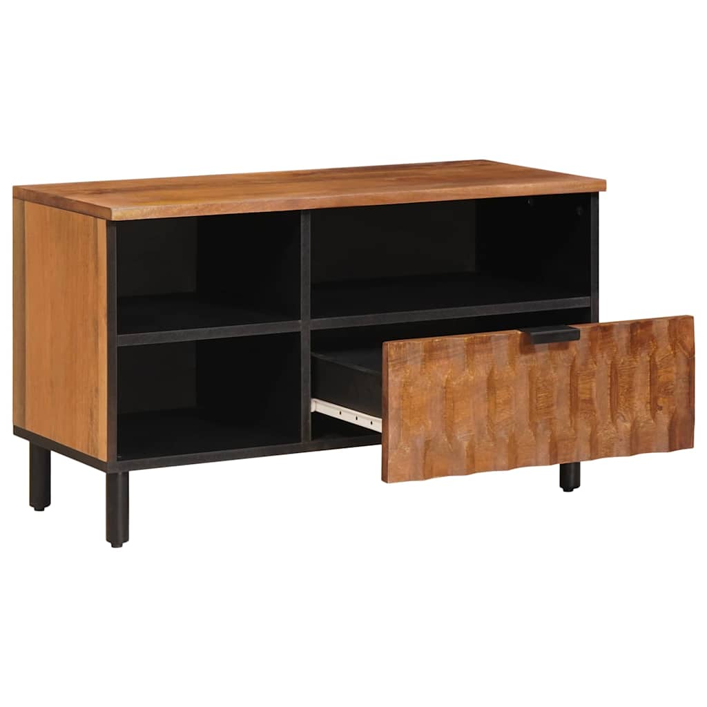 TV-Schränk Weiße gewaschene Oberfläche 80 x 33 x 46 cm