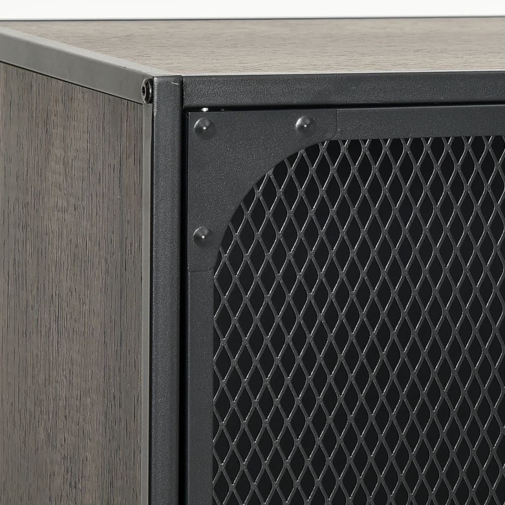 Lagerschränke 2 Stk. Rustikal Braun 72x36x82 cm Metall und MDF