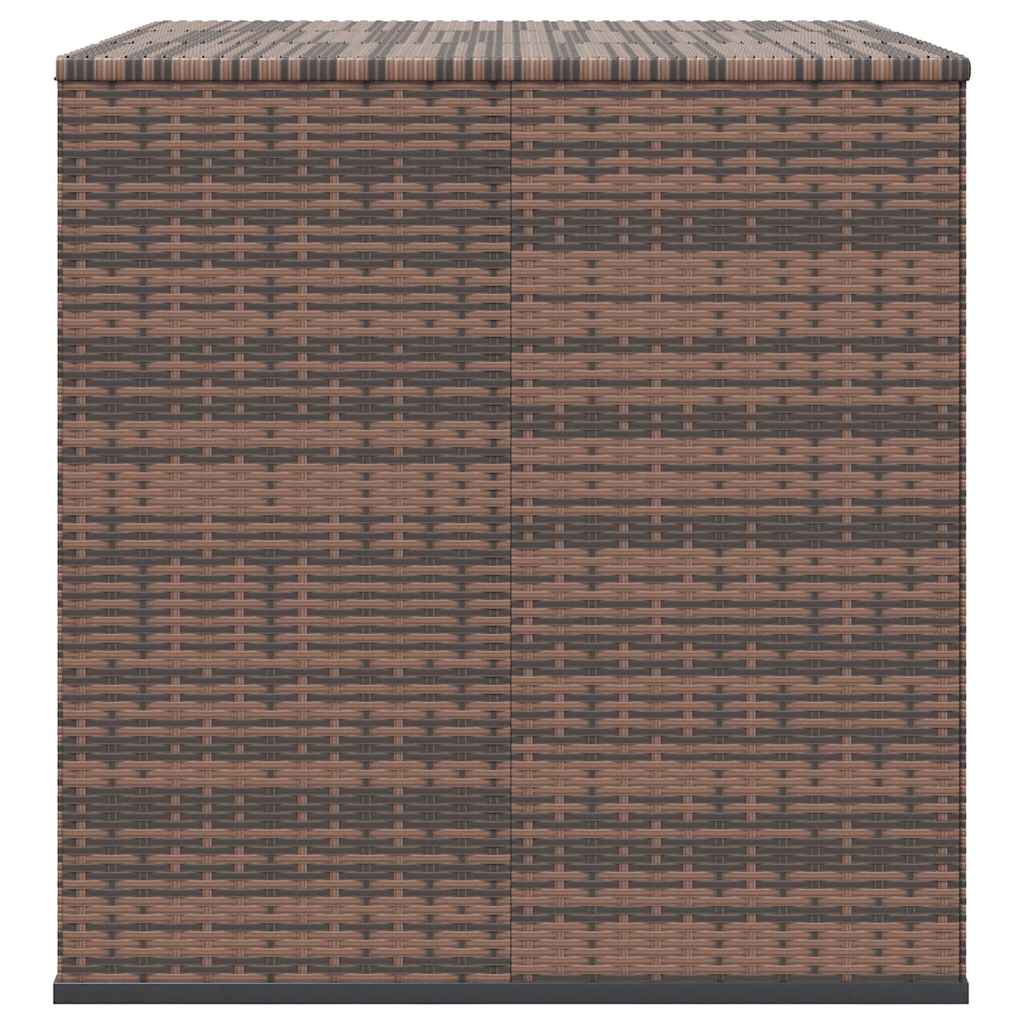 Garten-Kissenbox PE Rattan 100x49x103,5 cm Schwarz