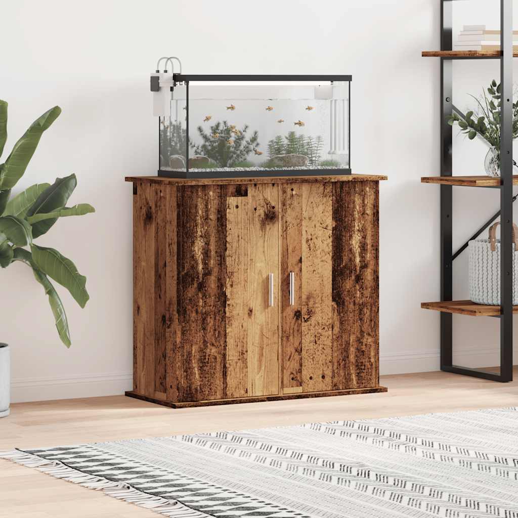 Aquariumständer Weiß 81x36x73 cm Holzwerkstoff