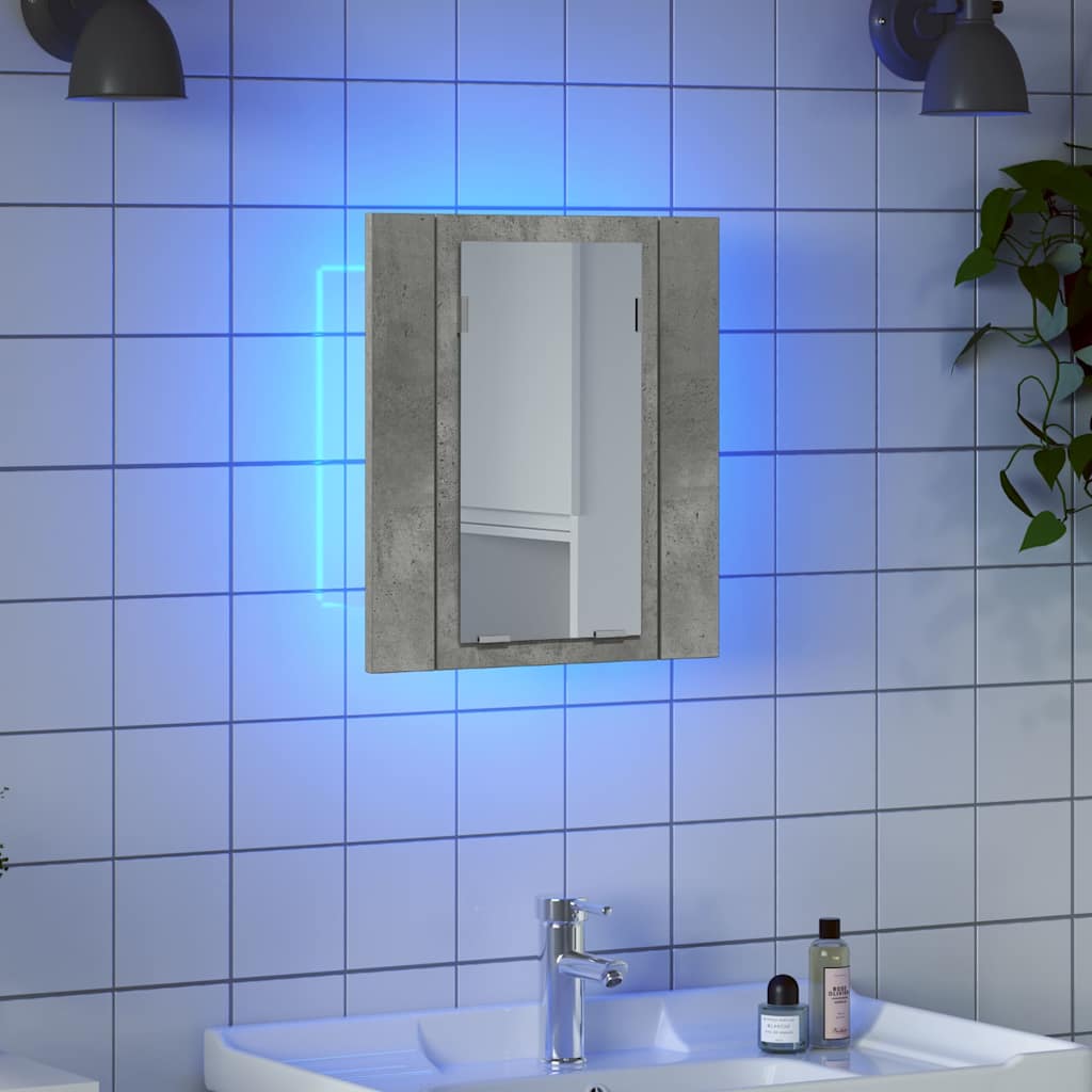 LED-Bad-Spiegelschrank Weiß 40x12x45 cm Acryl