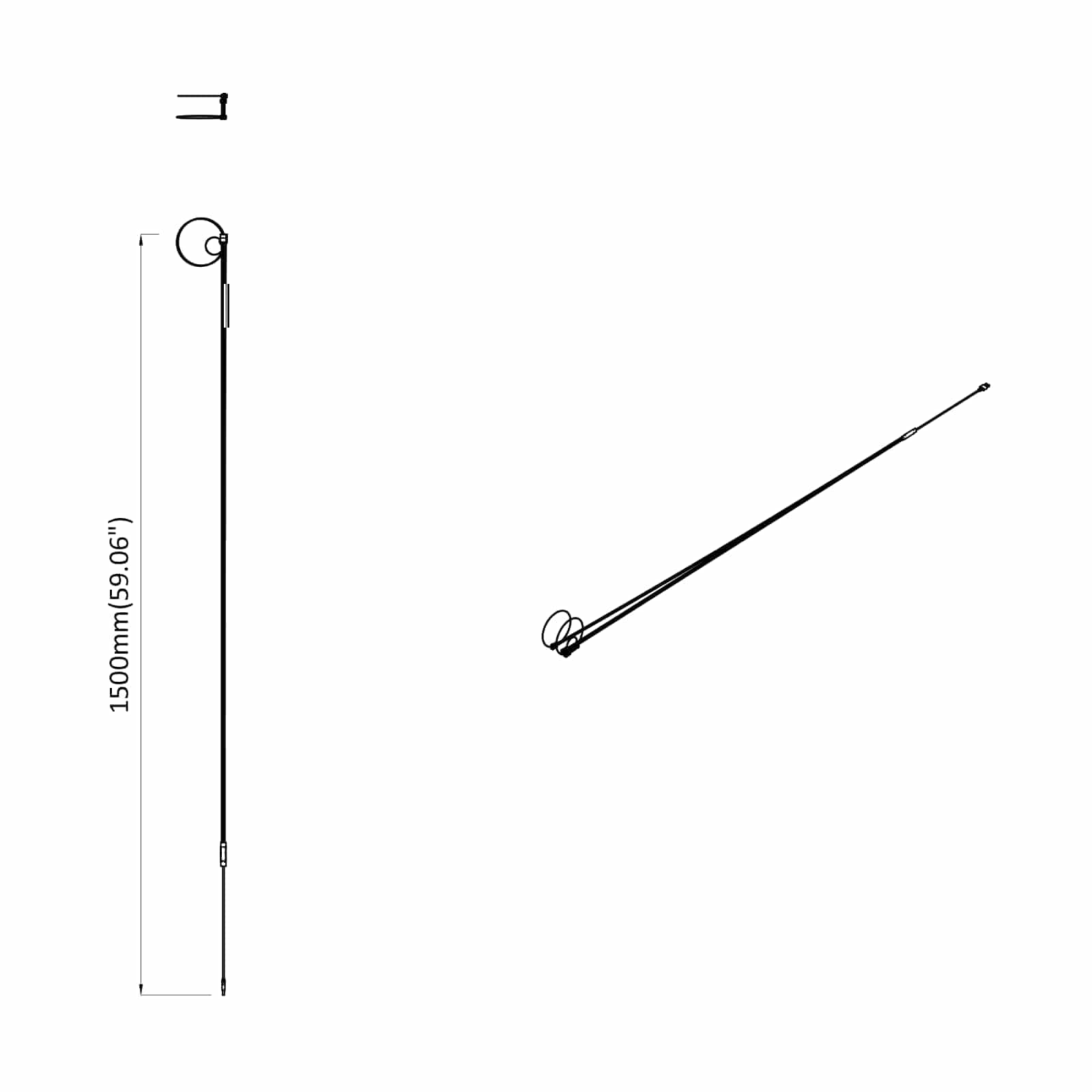 LED Streifen 2 pcs Schwarz und Weiß 1745 mm