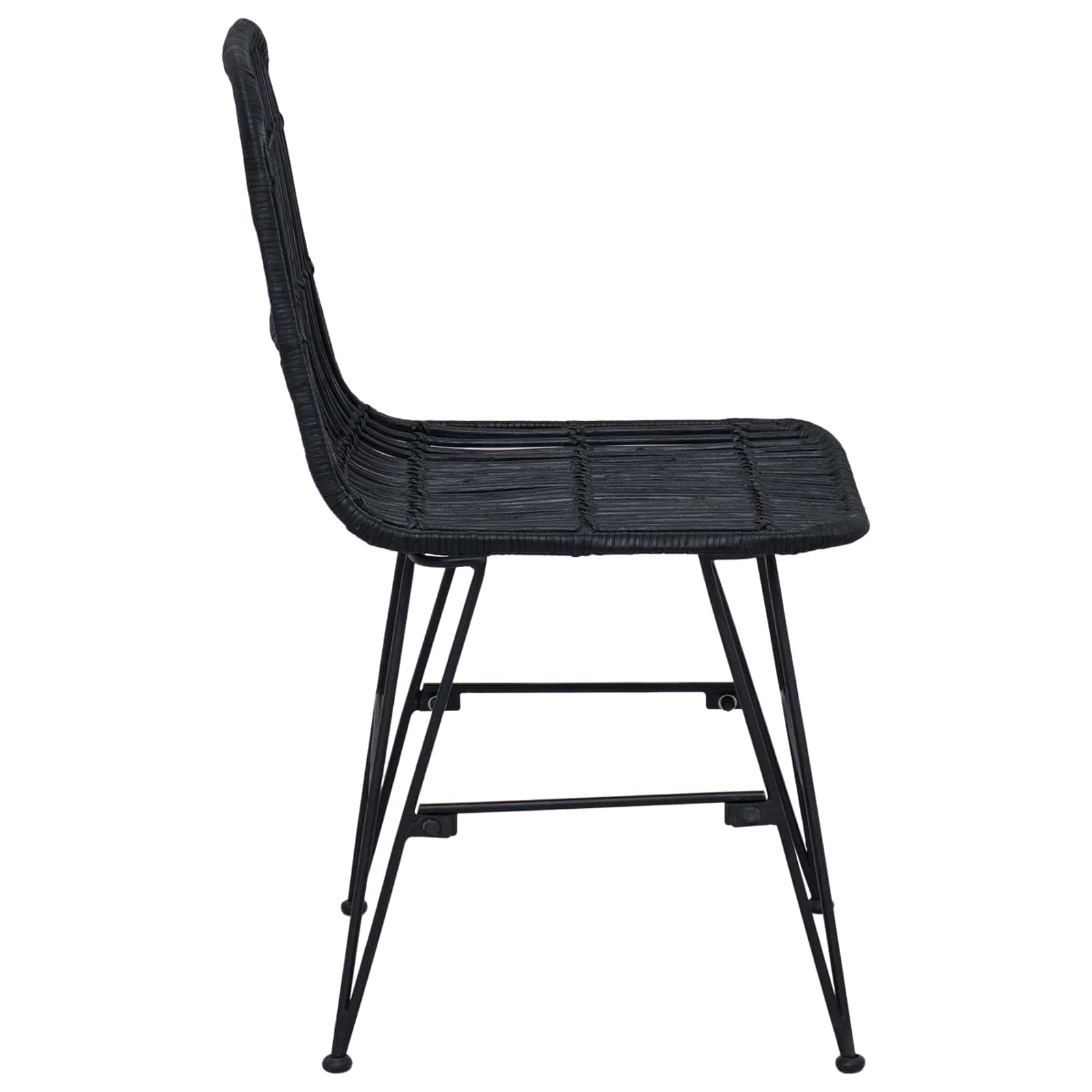 Esststuhl 2 pcs Natur 41 x 55 x 85 cm Rattan und Stahl