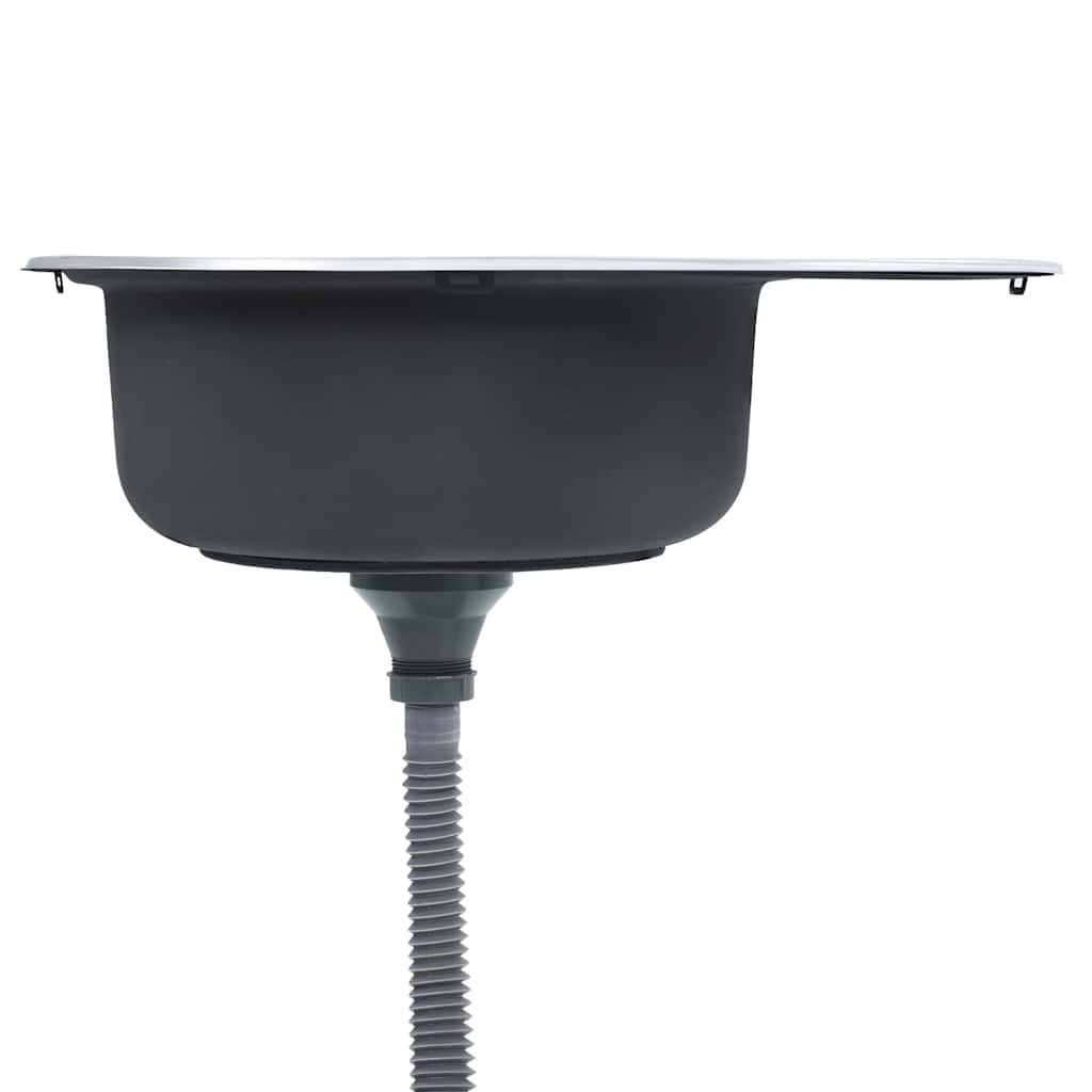 Einbauspüle mit Sieb und Siphon Edelstahl