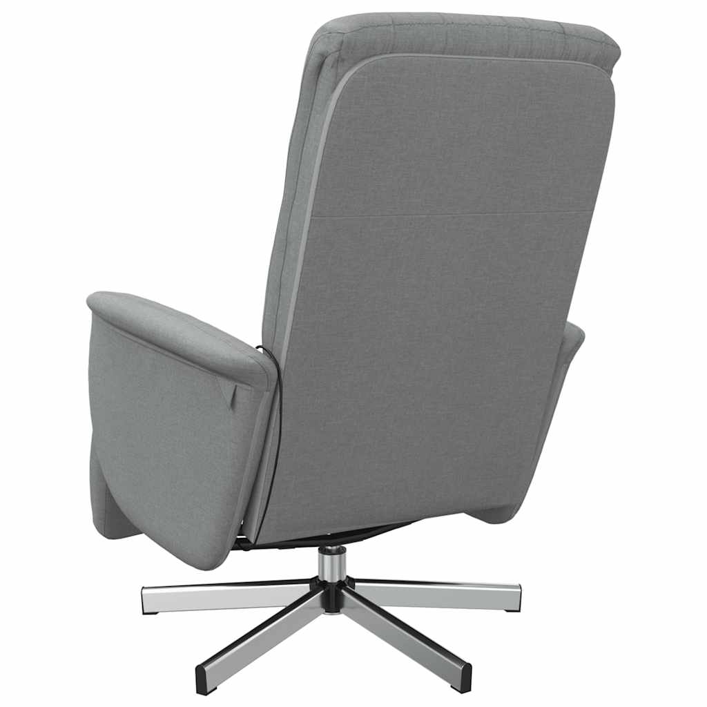 Massagesessel mit Fußteil Braun Stoff