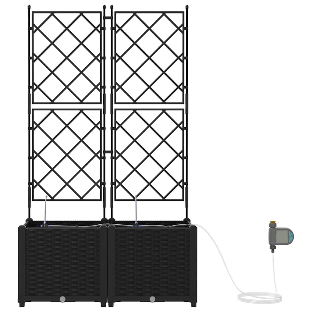 Garten-Pflanzgefäß 4 Stk. Braun 160 x 40 x 22 cm PP