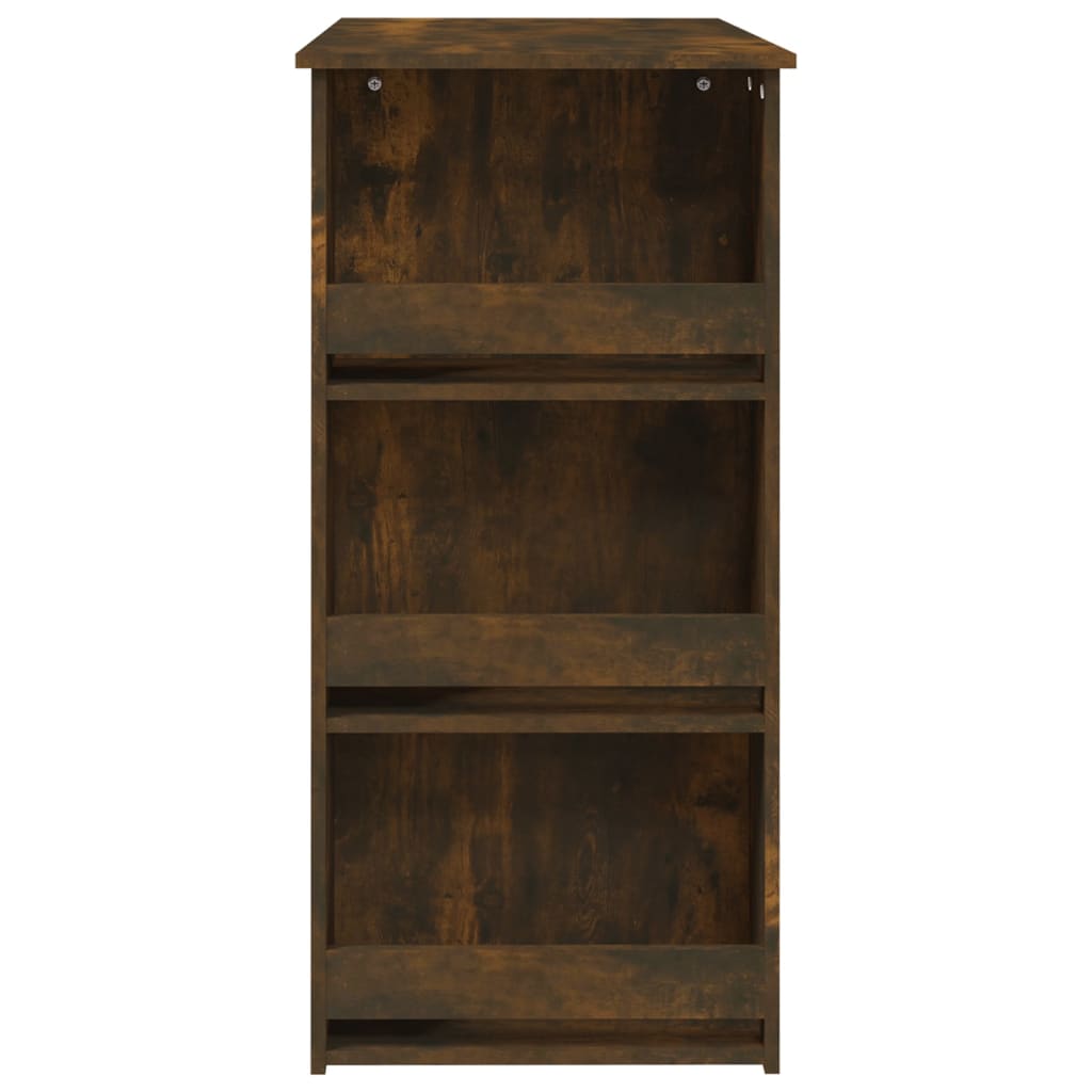 Bartisch mit Ablagefläche Weiß 102x50x103,5 cm Holzwerkstoff