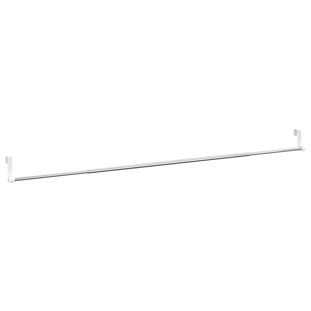 Gardinenstangen 2 Stk. Weiß und Silbern 40-60 cm Aluminium