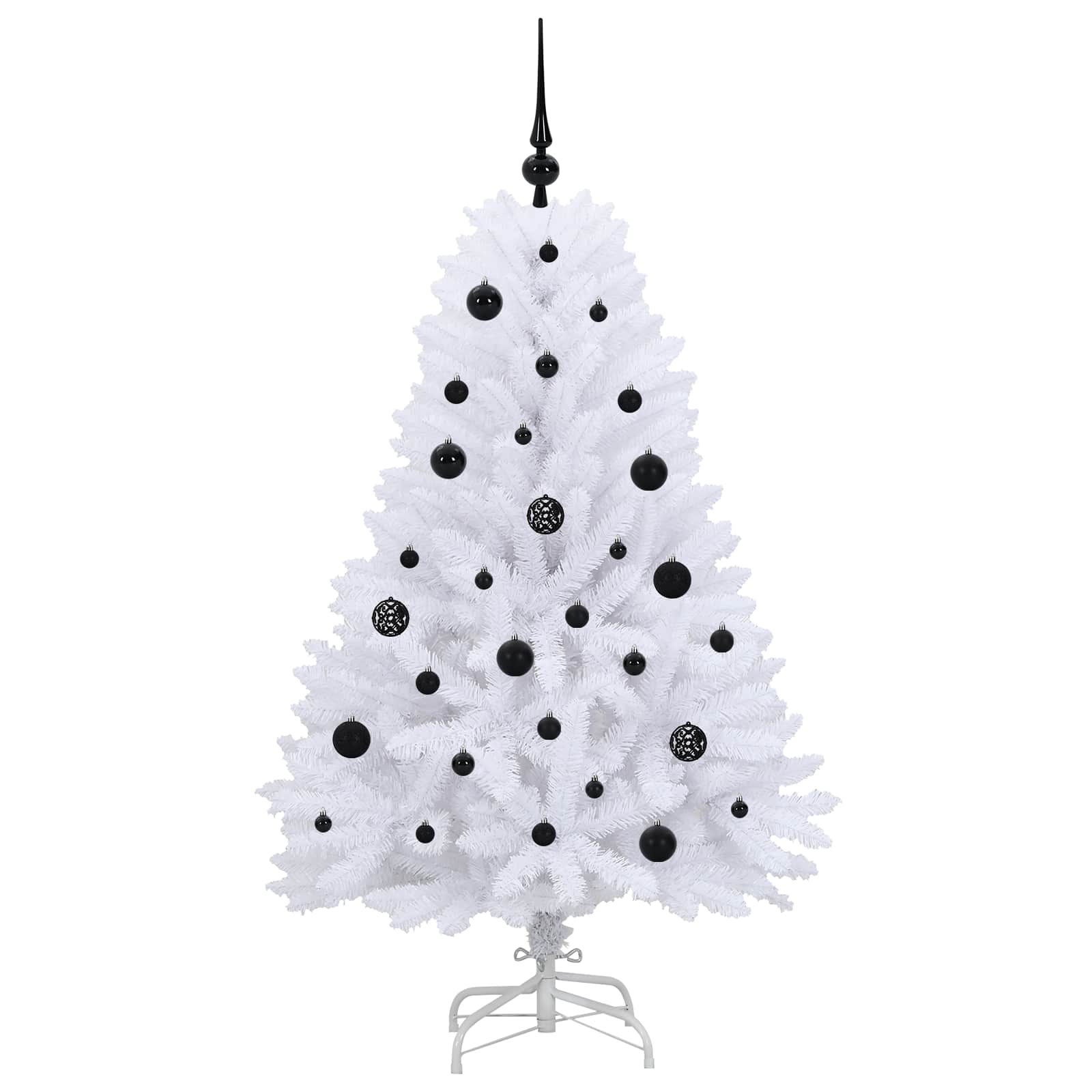 Künstlicher klappbarer Weihnachtsbaum Weiß 120 cm PVC und Stahl