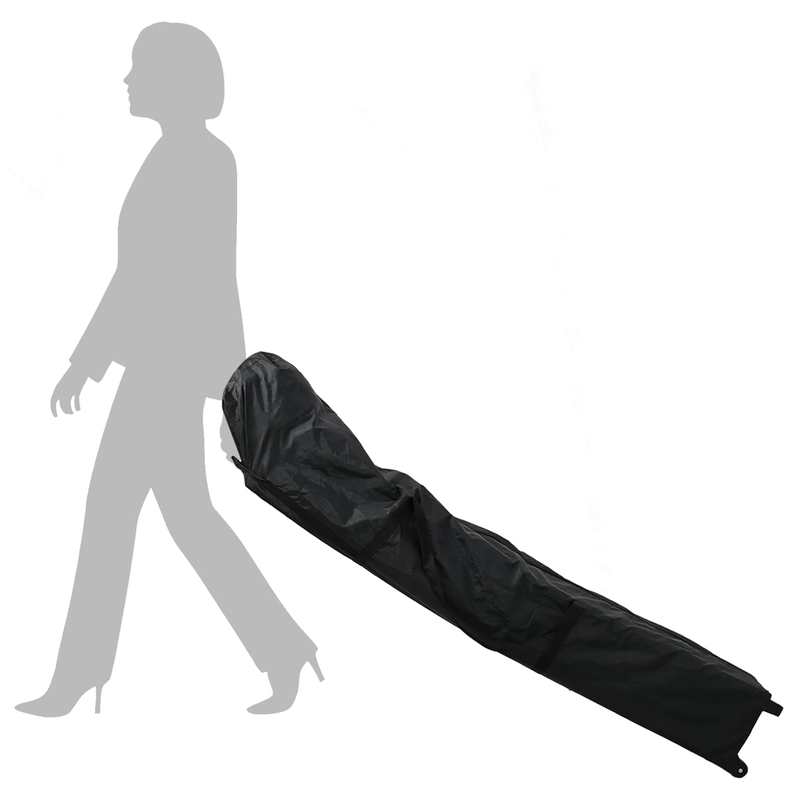 Partyzelt Faltbar Pop-Up Schwarz 200x200x306 cm
